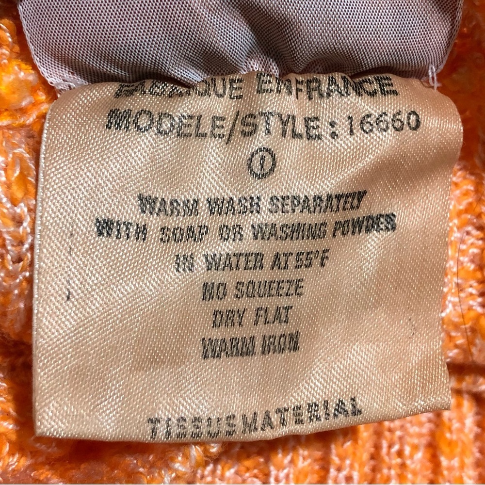 Orange Ribbed Women's Top - Picture 9 of 11